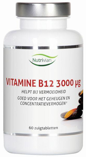 afbeelding van Vitamine B12 methylcobalamine 3000mcg
