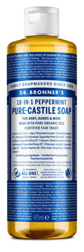 afbeelding van Bronners liquid soap peppermnt