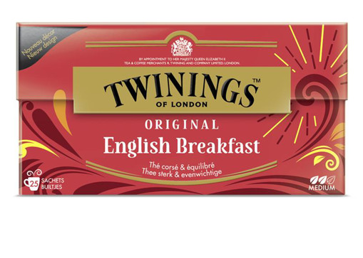 afbeelding van English breakfast envelop zwart