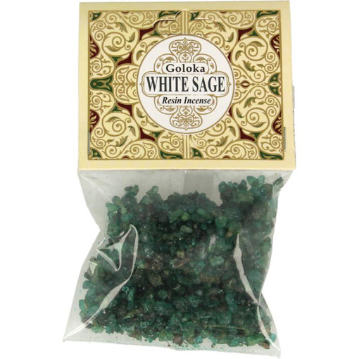 afbeelding van Resin incense white sage 12-pack