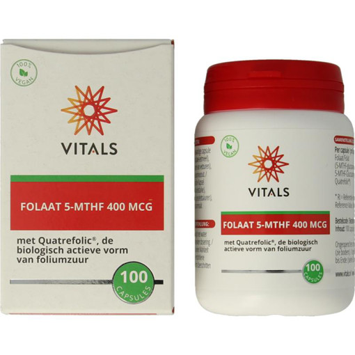 Vitals Folaat 5-MTHF 400 mcg 100 capsules afbeelding