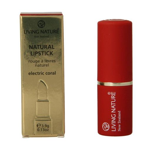 afbeelding van living nat lippenst elec coral