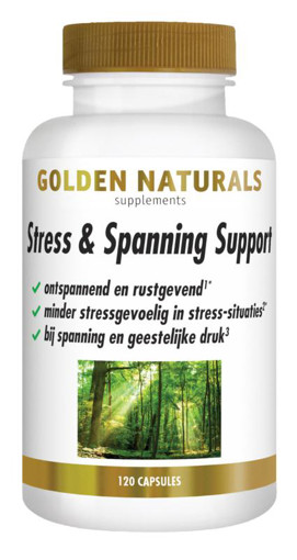 Golden Naturals Stress & Spanning Support 120 capsules afbeelding