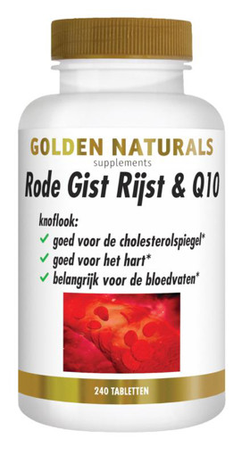 Golden Naturals Rode Gist Rijst & Q10 240 tabletten afbeelding