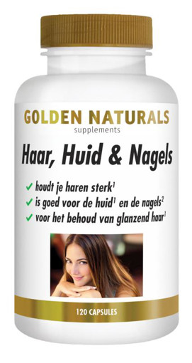 Golden Naturals Haar Huid & Nagels 120 capsules afbeelding