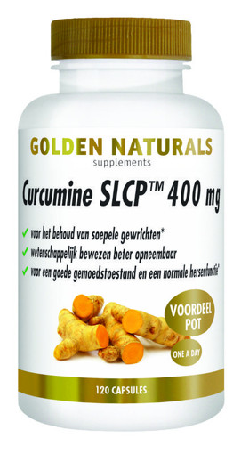 Golden Naturals Curcumine SLCP 400mg 120 capsules afbeelding