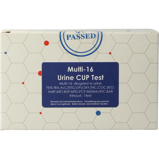 afbeelding van multi 16 drugstest cup urine