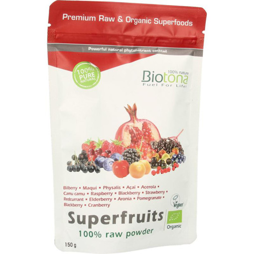 afbeelding van superfruits raw powder bio