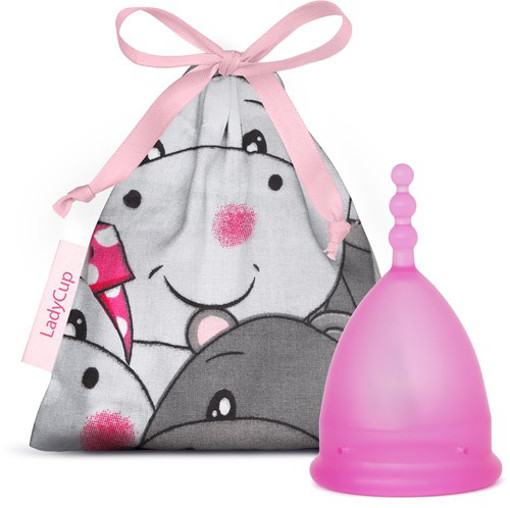 afbeelding van menstruatie cup pinky hippo s