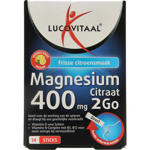 afbeelding van Magnesium citraat 400mg 2go sticks