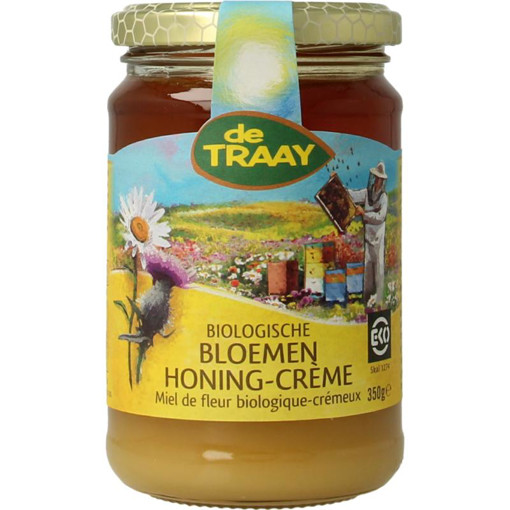 afbeelding van bloemen honing creme bio