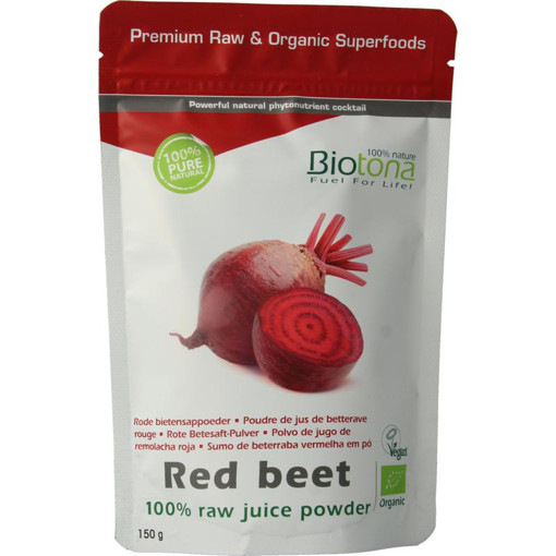 afbeelding van red beet raw powder bio