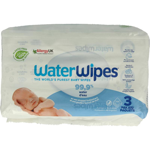 afbeelding van Waterwipes babydoekjes 3-pack