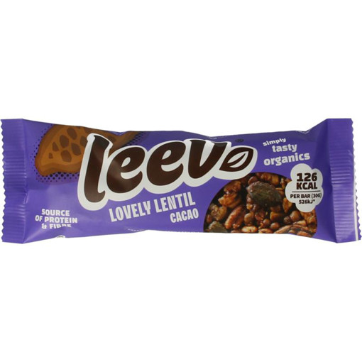 afbeelding van Lovely lentil bar cacao demeter bio