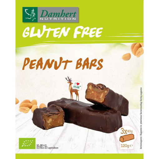 afbeelding van Damhert peanut bars bio gv